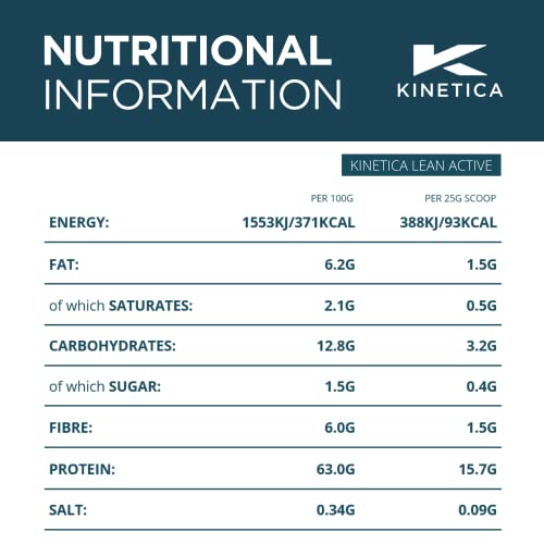 Kinetica Lean Protein Powder, Low Calorie, Grass Fed Whey, 36 Servings, Smooth Chocolate, 900g Kinetica buy supplements canada