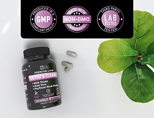 Véla Colon Cleanse & Liver Detox Formula Cleanse - 22 Herbs with Milk Thistle, Turmeric Véla buy supplements canada