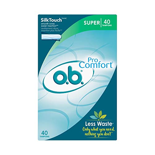 o.b. Pro-Comfort Non-Applicator Tampons, Super Absorbancy, 40 Count (Pack of 1) o.b. buy supplements canada