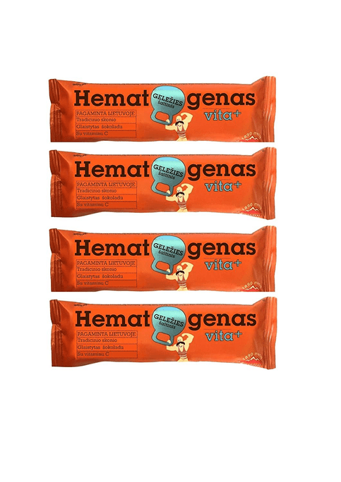 4x Hematogen Vita 50g - Classic Chocolate with Vitamin C - Pack of 4 - OzHealthStandard