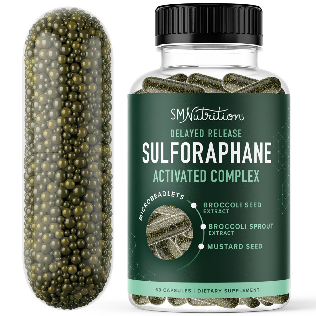 50MG Sulforaphane Supplement from Broccoli Sprouts | NRF2 Activation, Cellular Health & Immune Support | Glucoraphanin, Myrosinase & Antioxidants | Third-Party Tested - OzHealthStandard