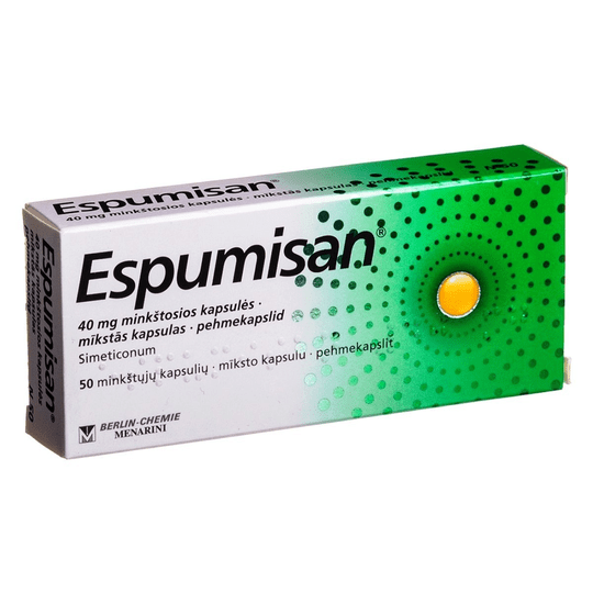 50x ESPUMISAN 40mg for Stomach Pain Meteorism Bloating Gas N50 - OzHealthStandard