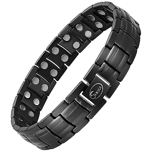 JEROOT Magnetic Bracelets for Men, Pure Titanium Double Row Strong Magnets JEROOT buy supplements canada
