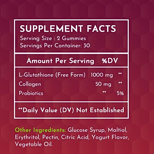 Glutathione Gummies | with Marine Collagen | 1050mg per Serving | Antioxidant Support Sunshyne buy supplements canada