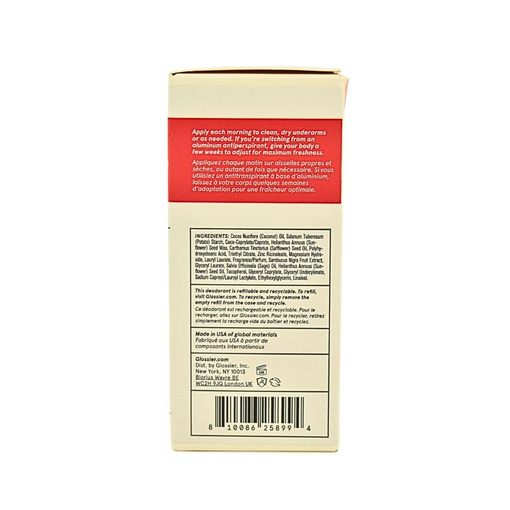 Glossier Deodorant Refillable Holiday Gift Set: Aluminum-Free Stick 2.2 oz + YOU Refill – Coconut Oil Base, Warm & Spicy Glossier buy supplements canada