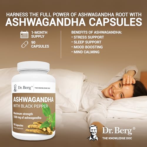 Dr. Berg Ashwagandha Capsules 1500mg - Includes Organic Ashwagandha Root Dr. Berg Nutritionals buy supplements canada