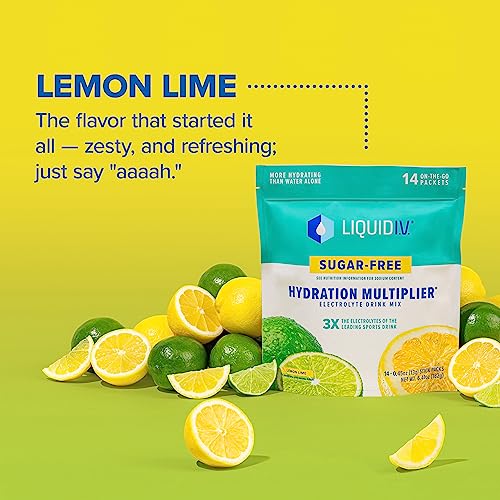 Liquid I.V. Sugar-Free Hydration Multiplier - Lemon Lime – Hydration Powder Packets Liquid I.V. buy supplements canada