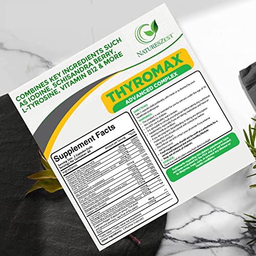 Natures Zest Thyroid Support Supplement for Women & Men - 120 Vegan Capsules Natures Zest buy supplements canada