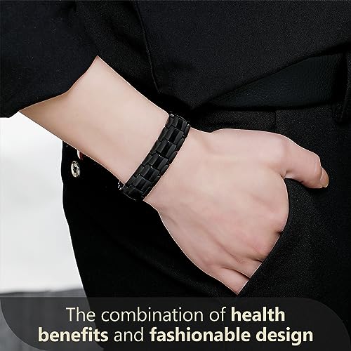 Feraco Mens Magnetic Bracelet Titanium Steel Magnetic Bracelet with Double Row 4 Elements Feraco buy supplements canada