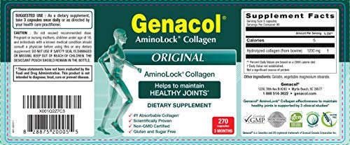 GENACOL Joint Supplement Collagen Pills for Joint Support - 270 Premium Collagen Genacol buy supplements canada