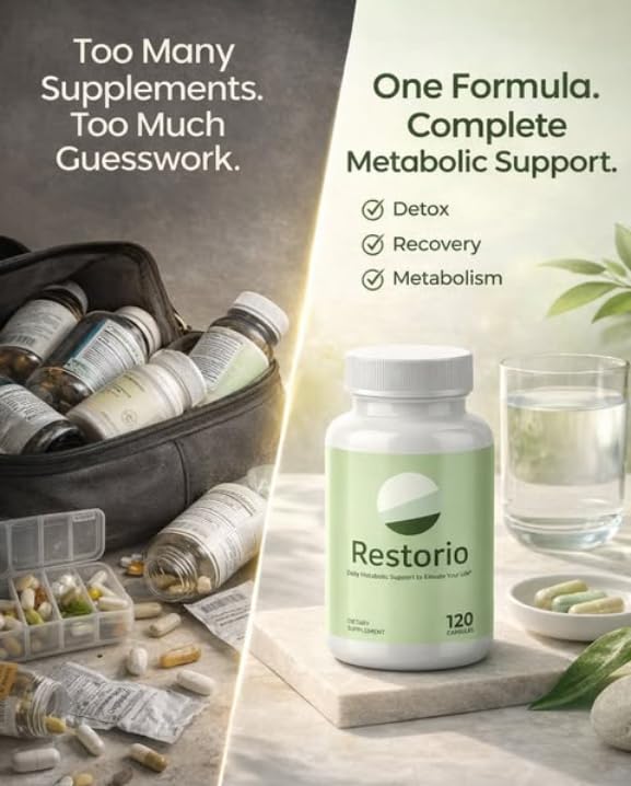 Restorio™ Metabolic Health Support Capsules - Liver & Inflammation Support - Hangover Prevention - Exercise Recovery - 120 Capsules Restorio buy supplements canada