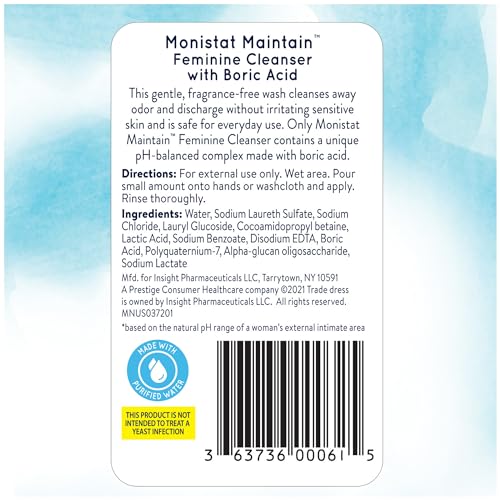 Monistat Boric Acid Feminine Cleanser, Fragrance Free Feminine Wash, 16 Fl Oz, 1 Pack Monistat buy supplements canada