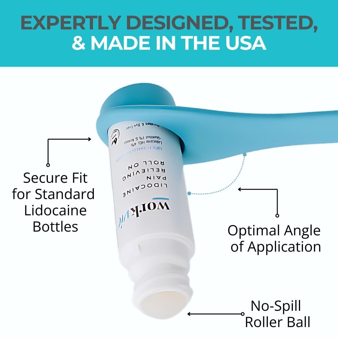 Workvie Lidocaine Pain Relief Roll On 2 Pack & Easy Reach Applicator Tool – Fast Acting Topical Lidocaine Maximum Strength with Arnica Montana & Aloe Vera for Muscles, Joints, Back, Neck & Feet Workvie buy supplements canada