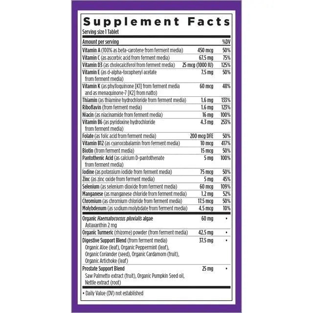 New Chapter Multivitamin for Men 50 Plus - Every Man's One Daily 55+ with Fermented Probiotics + Whole Foods + Astaxanthin New Chapter buy supplements canada