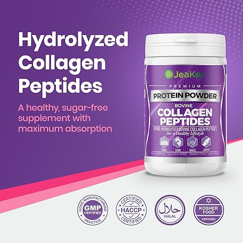 JeaKen - Unflavored Collagen Peptides Powder from Grass-Fed Bovine Sources - Sugar-Free Hydrolyzed Collagen JeaKen buy supplements canada