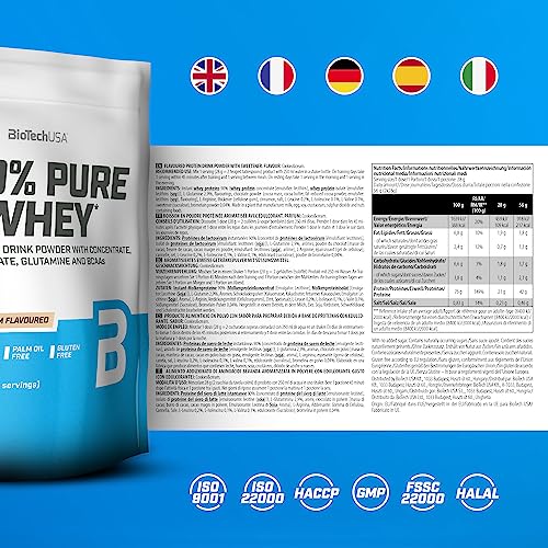BioTechUSA 100% Pure Whey | Protein Powder with BCAA and Glutamine | Gluten-Free, Palm Oil Free BioTechUSA buy supplements canada
