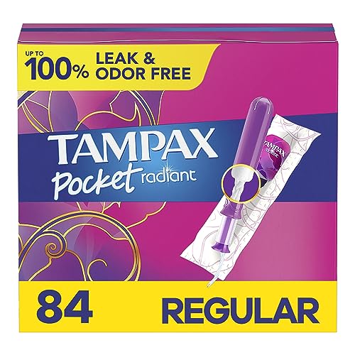 Tampax Pocket Radiant Compact Plastic Tampons, With LeakGuard Braid, Regular Absorbency Tampax buy supplements canada