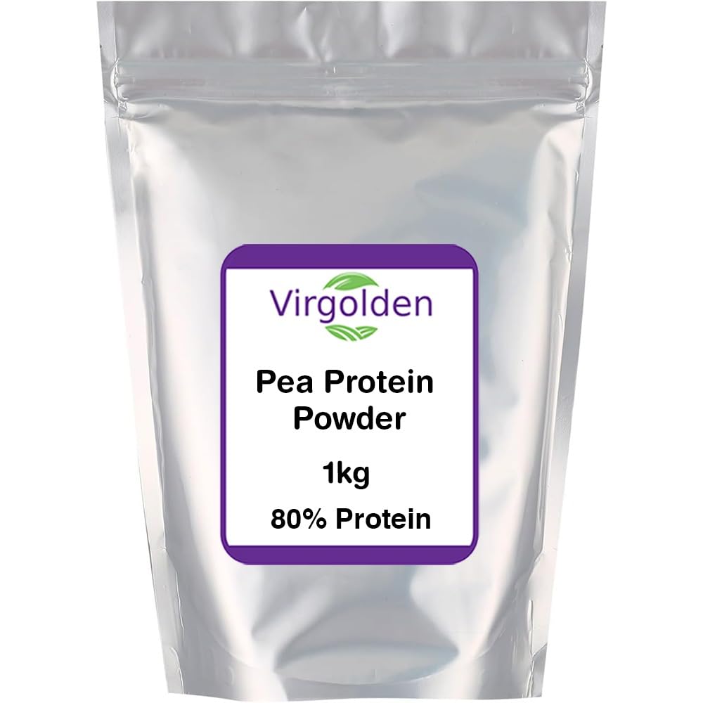 Pea Protein Powder 1kg 80% Pure Plant Protein by Virgolden - Great for Smoothies, Shakes VIRGOLDEN buy supplements canada