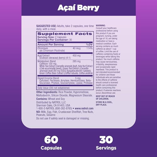 Natrol Acai Berry Diet, 60 Capsules Natrol buy supplements canada