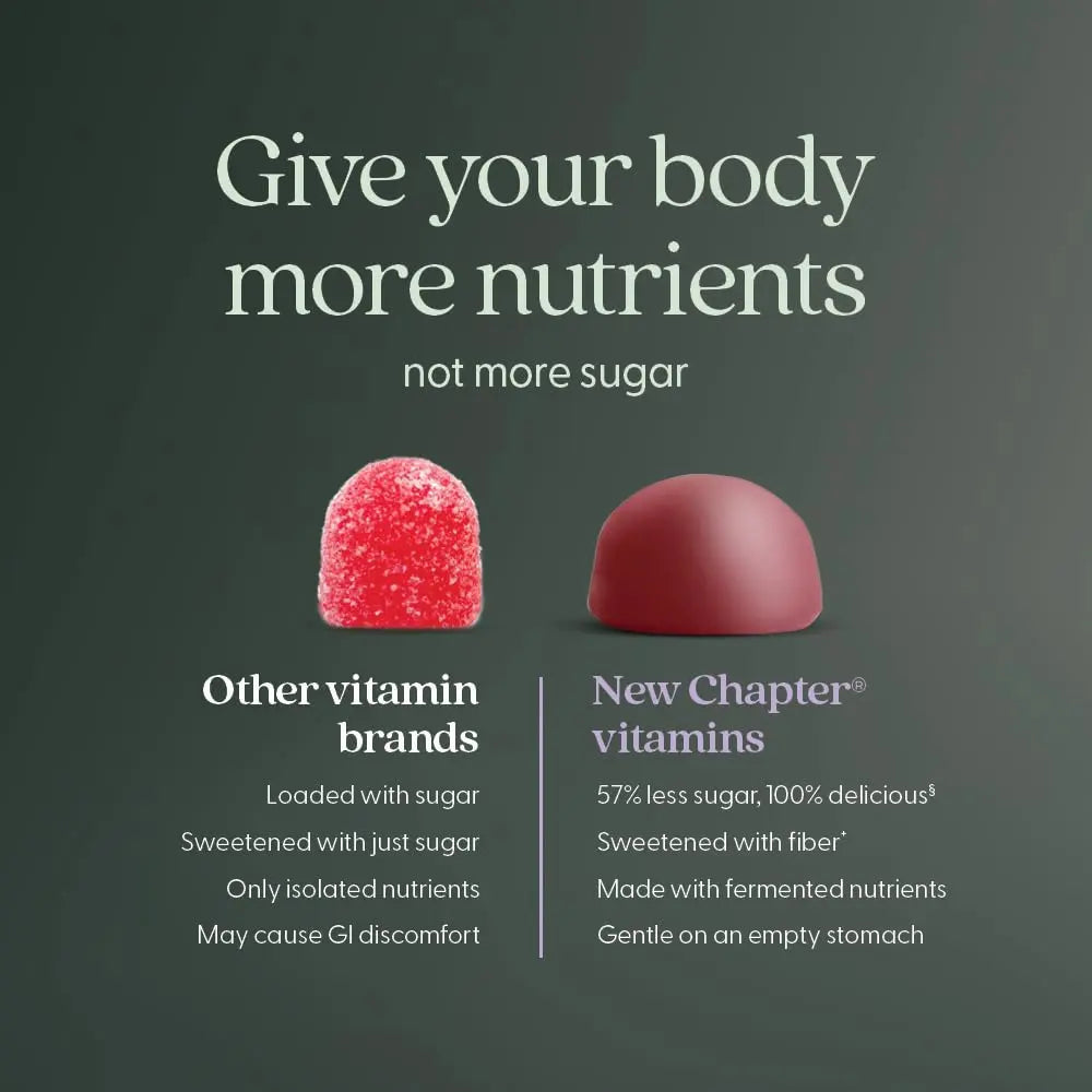 New Chapter Men’s Multivitamin Gummies, 57% Less Sugar, Men’s Gummy Vitamins with Vitamin C, D3 & Zinc New Chapter buy supplements canada