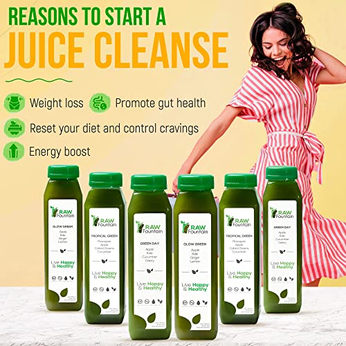 Raw Fountain 7 Day Green Juice Cleanse, All Natural Raw, Vegan Detox, Cold Pressed Raw Fountain buy supplements canada