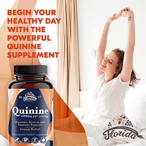 Leg Cramps Support Organic Pills - 1000 mg - Quinine Tablets for Cramp Defense FLORIDA HERBS buy supplements canada