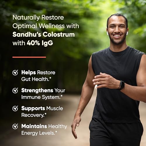 Sandhu's Pure Bovine Colostrum Powder Supplement for Humans |40% IgG Highly Sandhu's buy supplements canada
