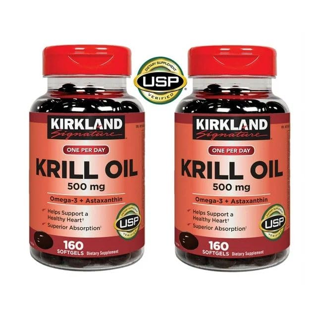 Kir-kland Signature Krill Oil 500 Milligram 160 Softgels healthsupps.co.uk buy supplements canada