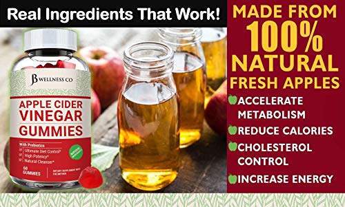 (2-Pack | 120 Gummies) Premium Apple Cider Vinegar Gummies - Raw, Natural, Unfiltered ACV JB Wellness Co buy supplements canada