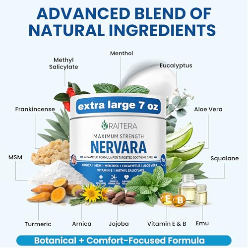 Raitera Neuropathy Cream – Extra Strength for Feet, Hands, Legs, Toes – Advanced Cooling Non-Greasy Fast Absorbing Formula - Natural Ingredients Frankincense, Arnica, Aloe Vera, Turmeric, MSM Raitera buy supplements canada