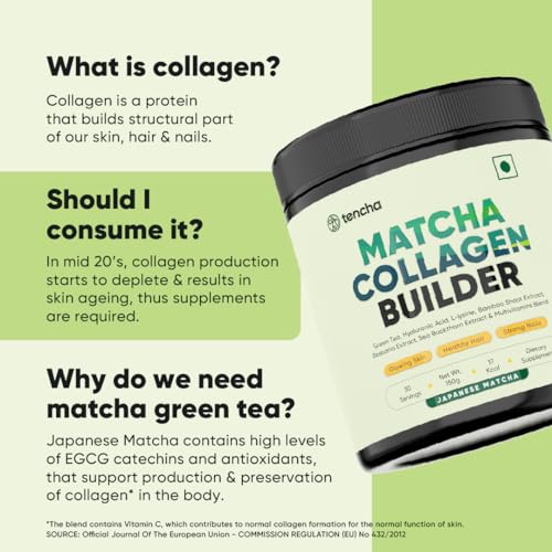 Collagen Supplements for Women & Men, 30 Servings, 150 GM | 100% Vegan Collagen Powder Tencha buy supplements canada