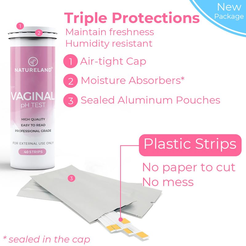 Natureland Vaginal Health pH Test Strips, Feminine pH Test, Value Pack Natureland buy supplements canada