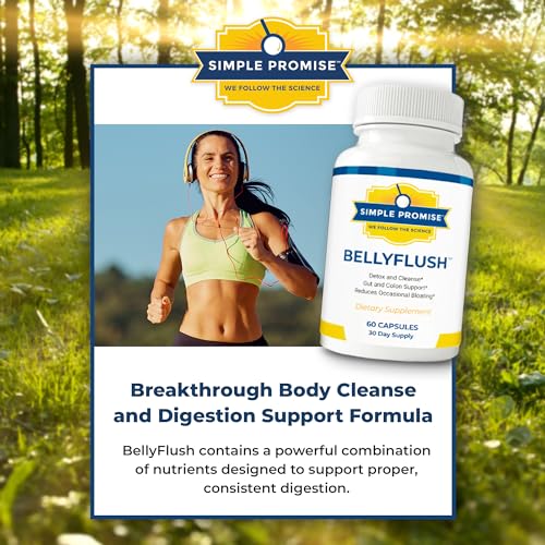 Simple Promise - BellyFlush - Detox and Colon Cleanse - Supports Digestive Health, 60 Capsules Simple Promise buy supplements canada