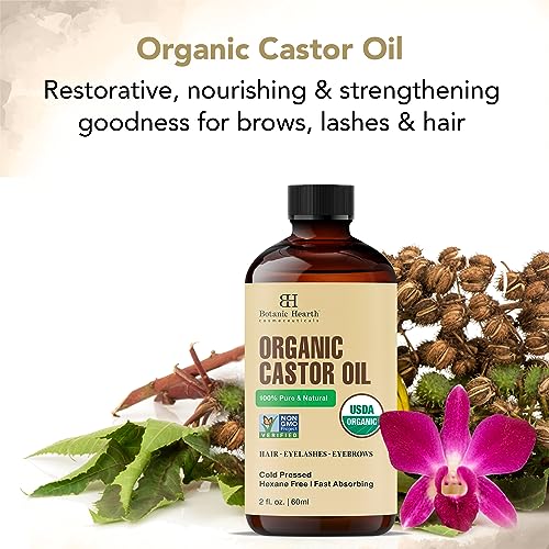 Botanic Hearth Castor Oil | USDA Certified Organic |100% Pure & Hexane Free | Cold Pressed | Growth Botanic Hearth buy supplements canada
