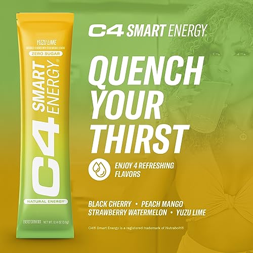 C4 Smart Energy Powder Stick Packs - Sugar Free Performance Fuel & Nootropic Brain Cellucor buy supplements canada