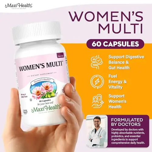 Womens Multivitamin – Methylated Multivitamin for Women with 23 Key Vitamins C, D, B6, B12, Calcium, Probiotics, Biotin & More Maxi Health buy supplements canada