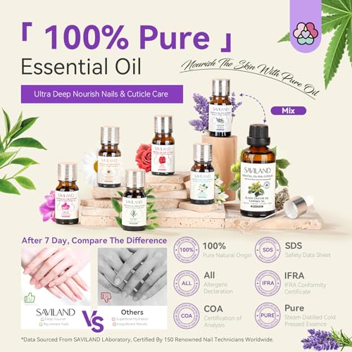 SAVILAND Essential Oils for Cuticle Nails: 100% Pure Natural Essential Oil Tea Tree Lavender Jasmine SAVILAND buy supplements canada