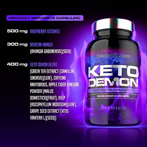 Keto Demon – Hardcore Keto Pills – Use with The Keto Diet – Packed with Raspberry Ketones Demon Labz buy supplements canada