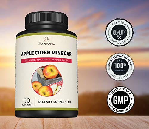 Sunergetic Premium Apple Cider Vinegar Capsules – Includes Apple Pectin, Spirulina Sunergetic buy supplements canada