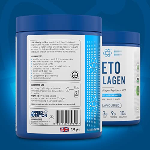 Applied Nutrition Keto Protein Powder, Hydrolysed Collagen Peptides + MCT Healthy Fats & Skin, Ketogenic & Paleo Diet Applied Nutrition buy supplements canada