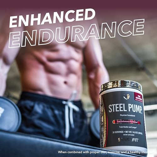 SteelFit Steel Pump - Advanced Pre-Workout Powder Drink - 30 Servings - Peak Performance SteelFit buy supplements canada