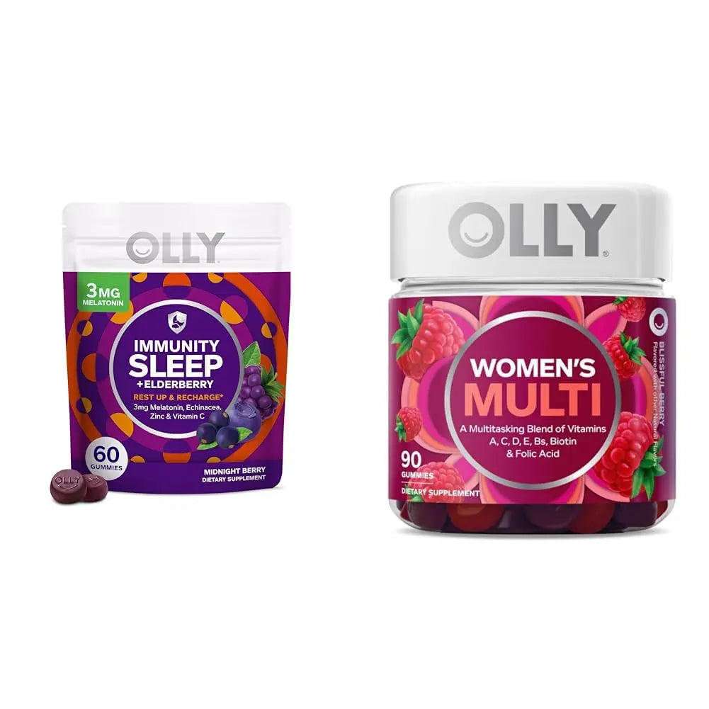 OLLY Immunity Sleep and Women's Multivitamin Gummy Vitamin Bundle (60 + 90 Count) OLLY buy supplements canada