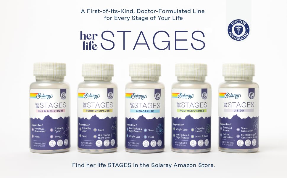 SOLARAY PhytoEstrogen Menopause Supplements - Wild Yam, Black Cohosh, and Dong Quai Estrogen Pills for Women's Health - Vegan, Lab Verified, 60-Day Guarantee (30 Servings, 120 VegCaps) SOLARAY buy supplements canada