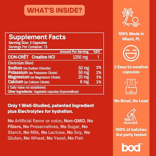Creatine HCL Pills - Muscle Growth, Endurance, No Bloat, No Load, Not Flavored Goba Tea buy supplements canada
