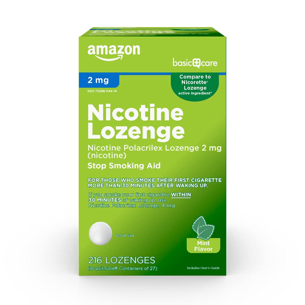 Amazon Basic Care Nicotine Polacrilex Lozenge, 2 mg (Nicotine), Mint Flavor Amazon Basic Care buy supplements canada