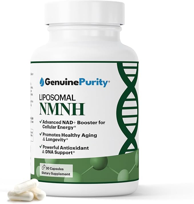 GenuinePurity - NMNH NAD Supplement - 250mg, 30 Count Liposomal NAD+ Supplement for Cellular Health & Energy - GMP Certified Advanced Reduced Form of NMN for Superior Stability & Absorption GenuinePurity buy supplements canada