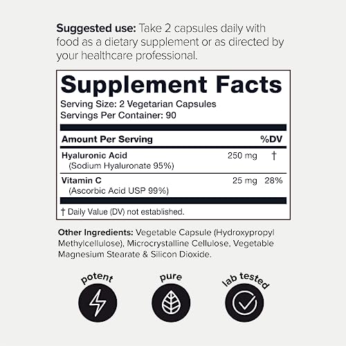 Ultra High Purity Hyaluronic Acid Capsules - 95%+ Highly Purified and Highly Bioavailable Toniiq buy supplements canada