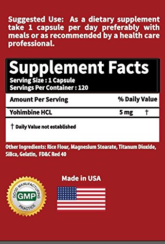RaeSun Botanics Yohimbine HCL Bark Extract Extra Strength Supplement 5mg x 120ct RaeSun Botanics buy supplements canada
