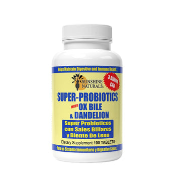 Sunshine Naturals Super Probiotics Supplement. Improves Digestion, Gut Health, Immune System Support, and Healthy Bowel Function. Promotes Healthy Flora. 100 Capsules. Sunshine Naturals buy supplements canada