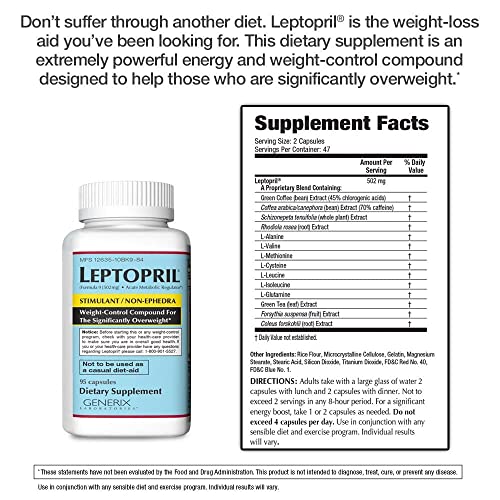 GENERIX LABORATORIES Leptopril- Dietary Supplement and Acute Metabolic Regulator Basic Research buy supplements canada